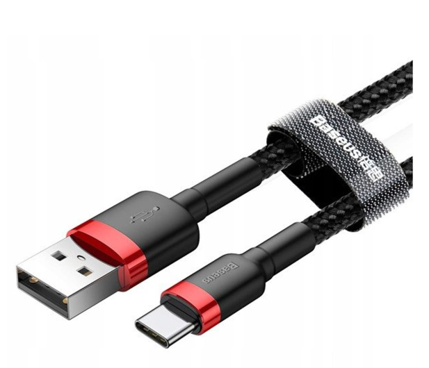 BASEUS USB - USB-C Cafule 3A 1m czerwono - czarny CATKLF-B91 - 1266440 - zdjęcie 2